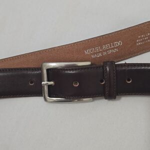 Miguel Bellido Piel Legitima Leather Classic Belt | 40 /105 Made in Spain